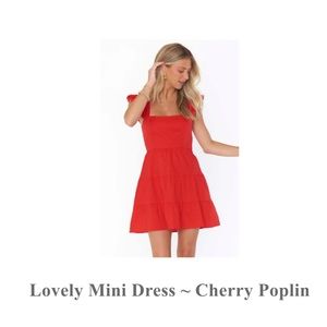 Lovely Mini Dress ~ Cherry Poplin